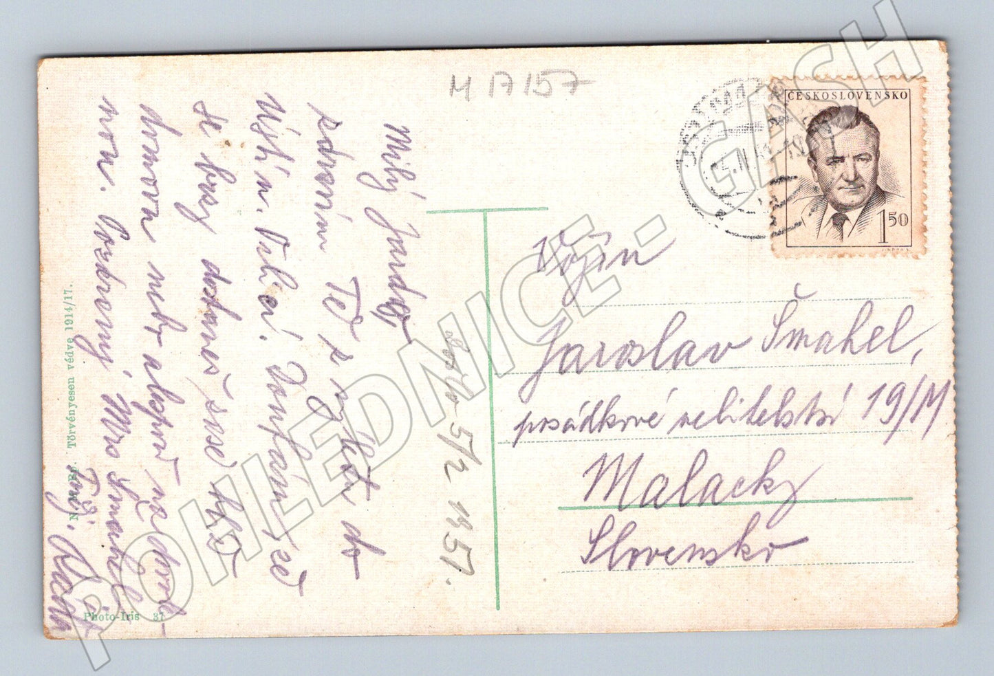 Pohlednice Budapešť panorama Dunaj 50 léta (M17157)