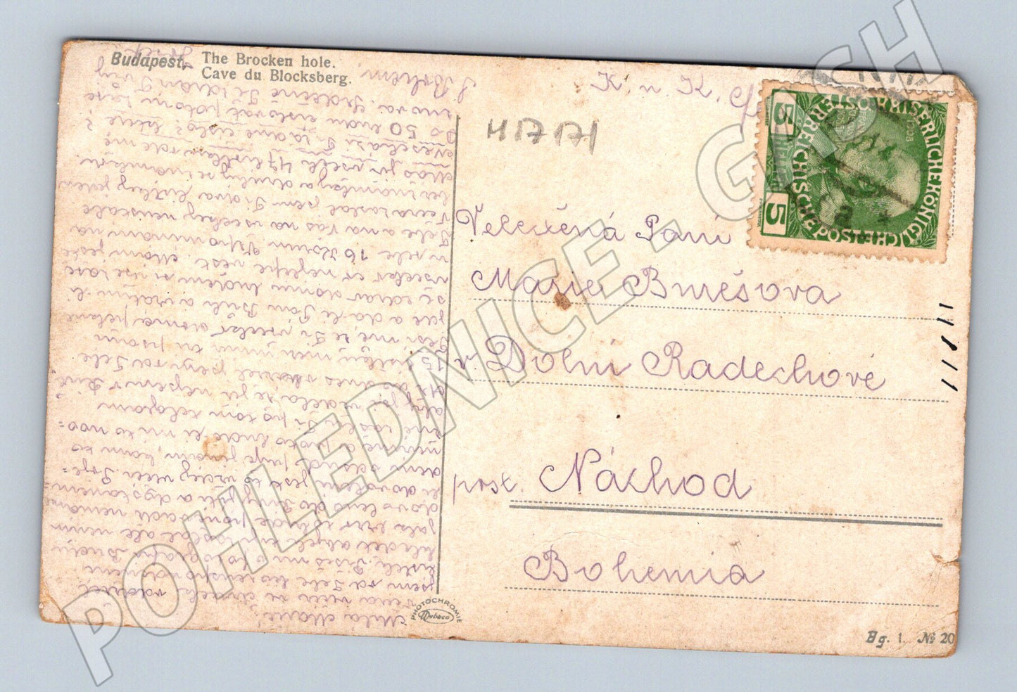 Pohlednice Budapešť Gellért 1912 (M17171)