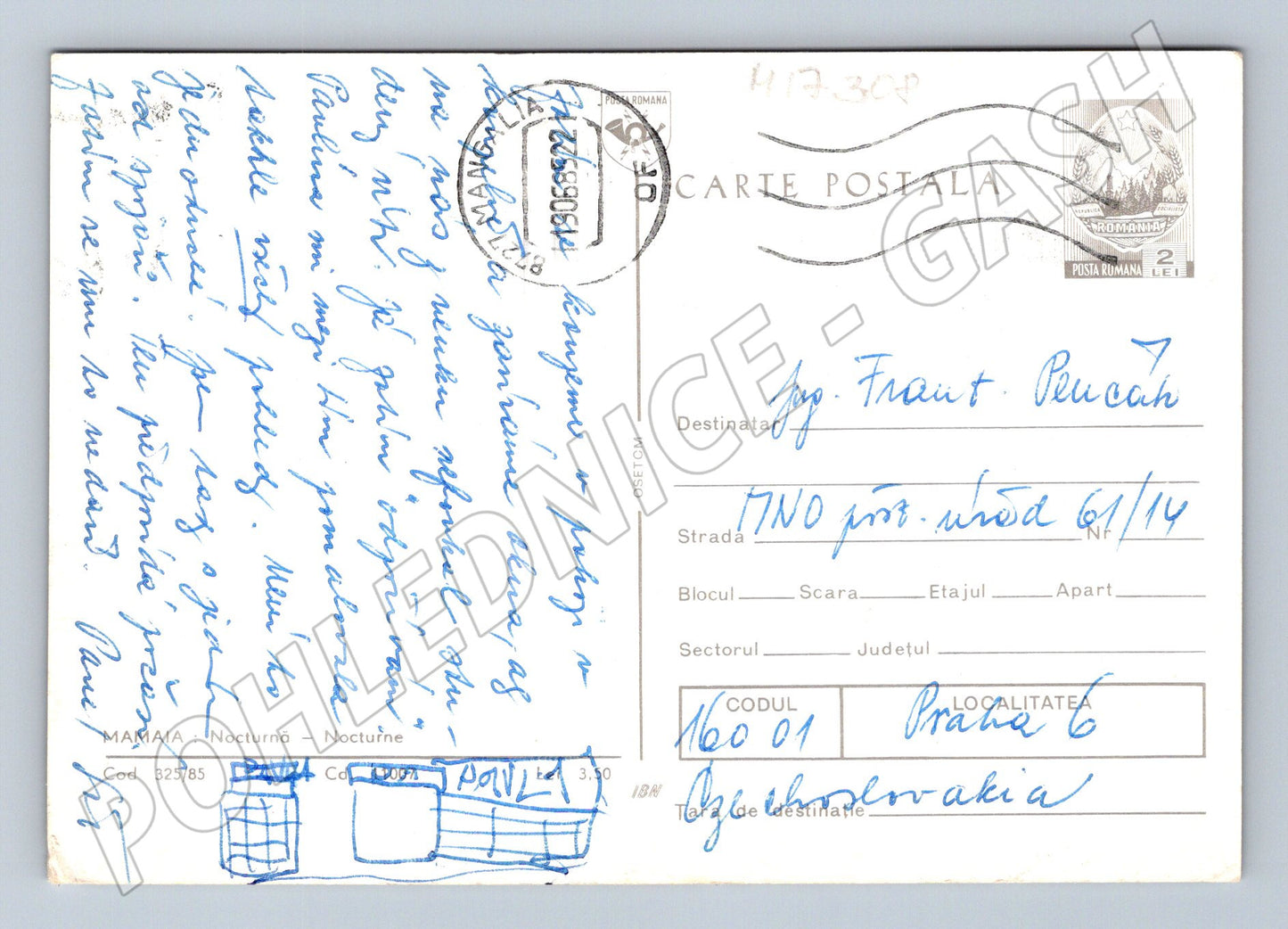 Pohlednice Mamaia Nocturnă západ slunce (M17308)