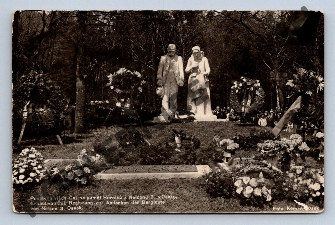 Pohlednice Osek Památník horníkům z Nelsonu III 1935 (M1733)