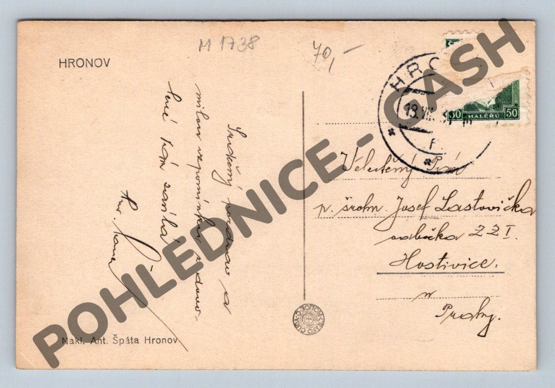 Pohlednice Hronov (M1738)