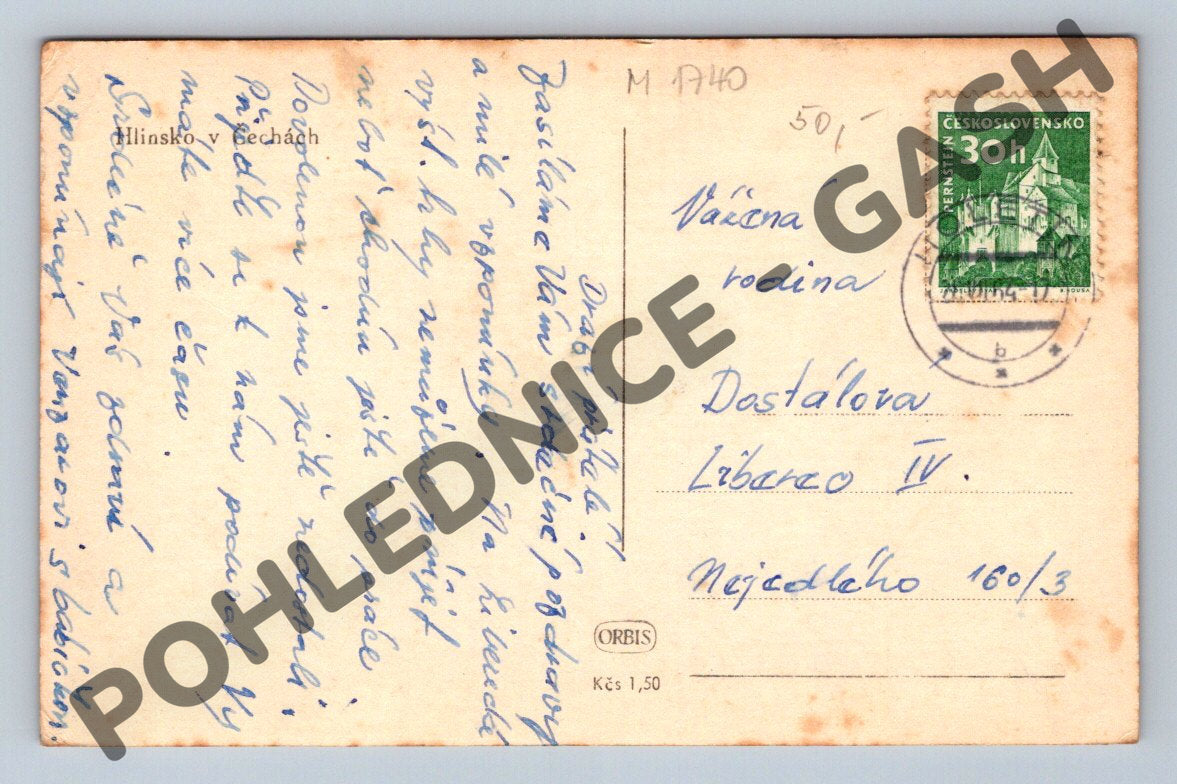 Pohlednice Hlinsko v Čechách ČSR (M1740)