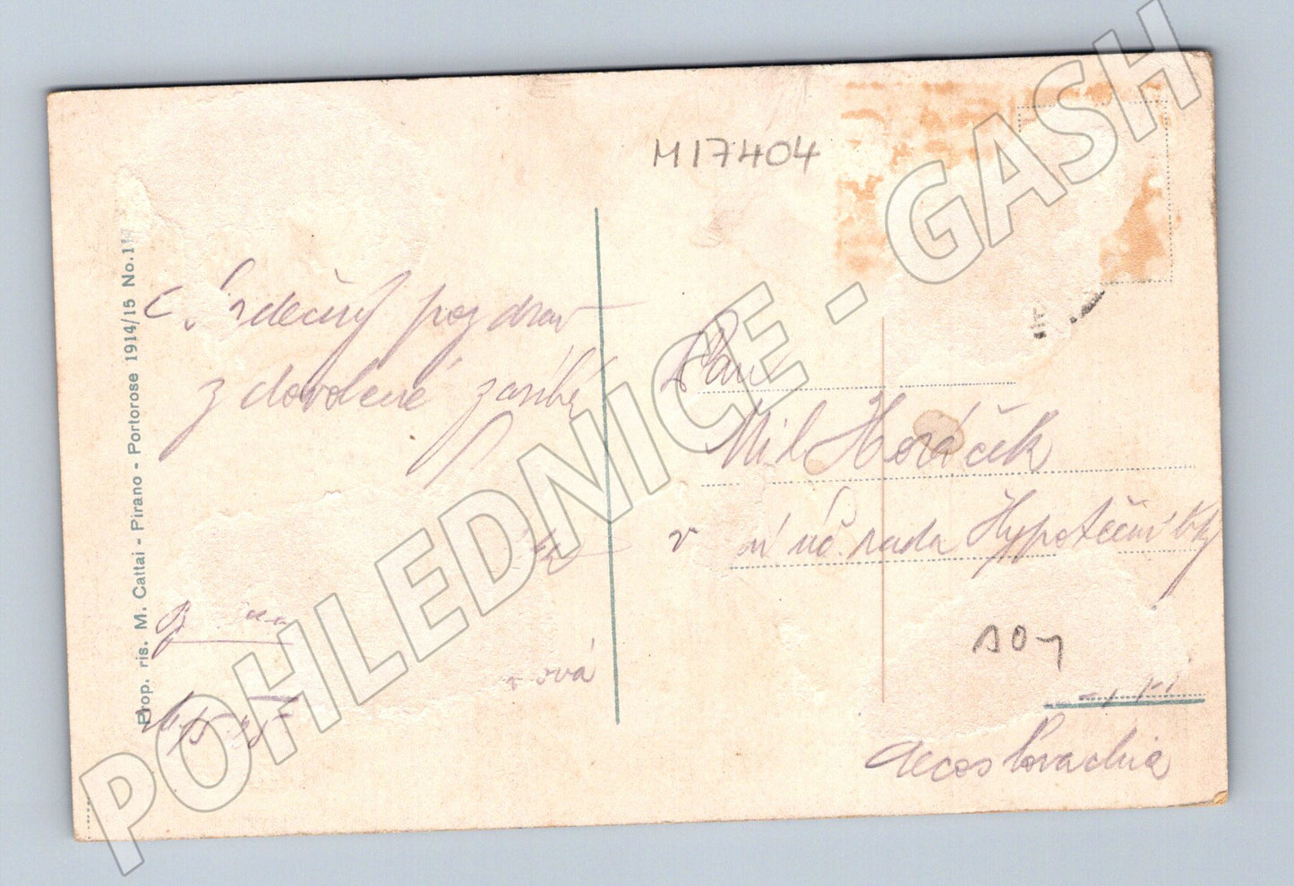 Pohlednice Pirano přístav lodě Jadran kolem 1915 (M17404)