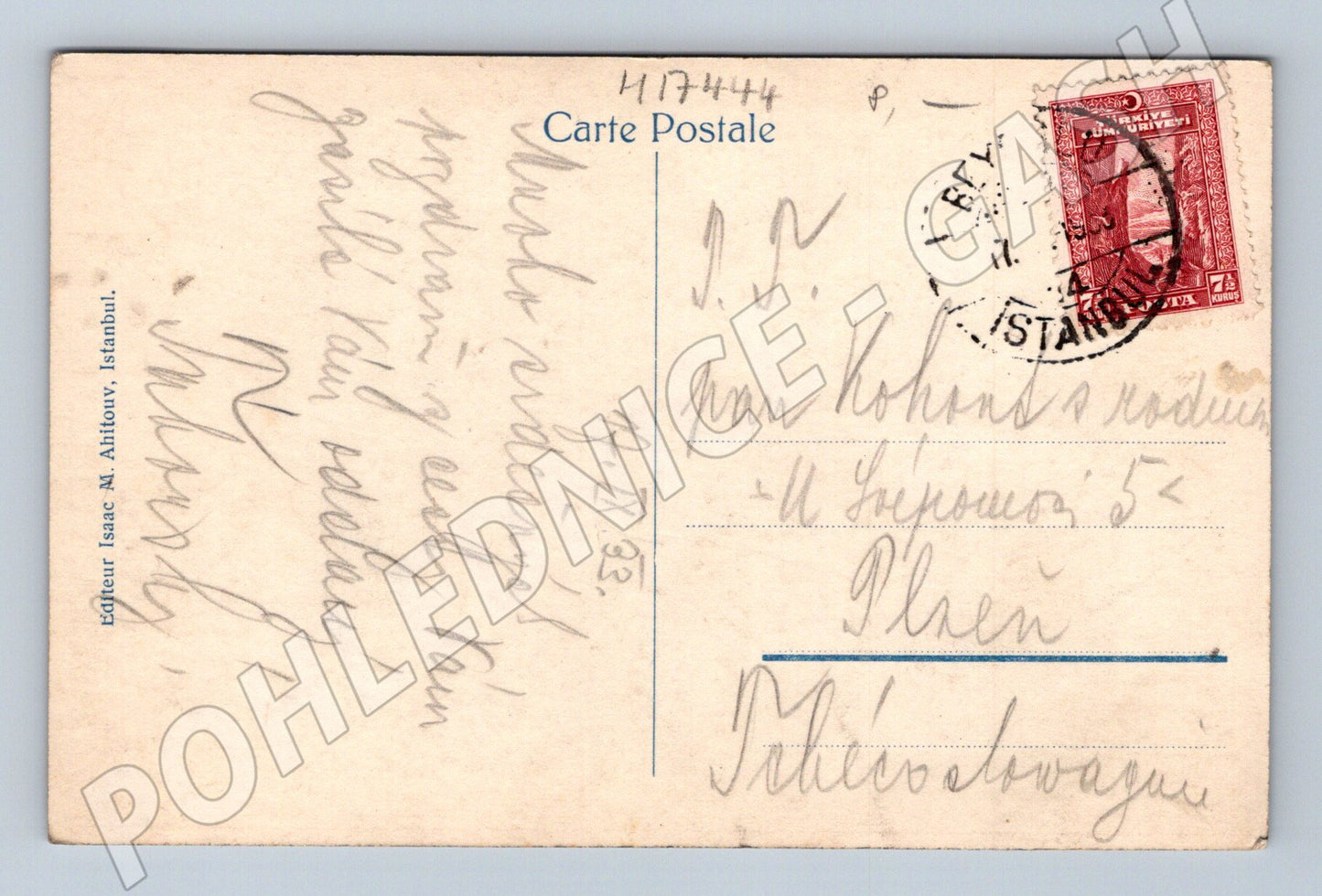 Pohlednice Istanbul Modrá mešita Hipodrom 1933 (M17444)