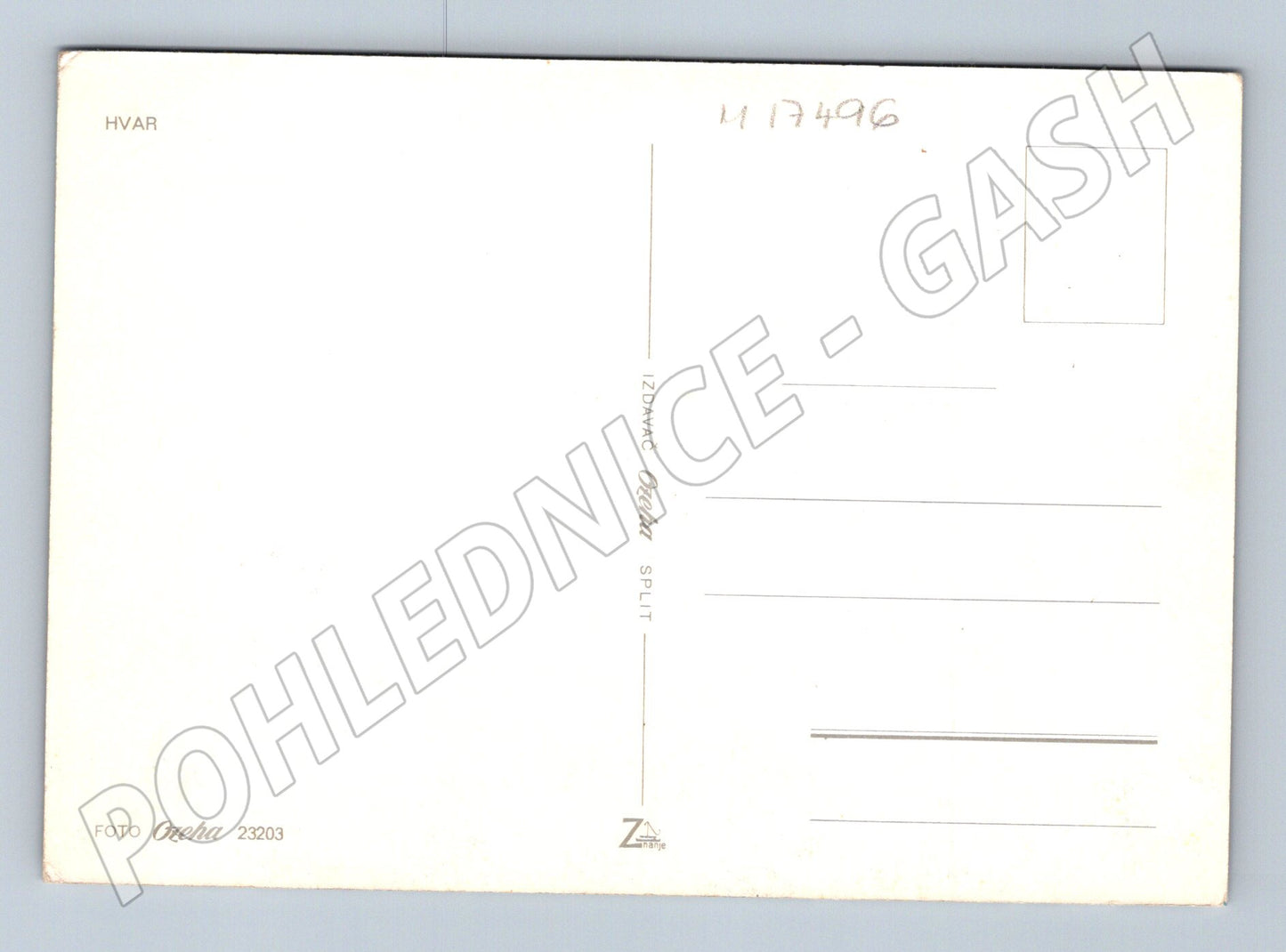 Pohlednice Hvar Chorvatsko panorama města a moře (M17496)