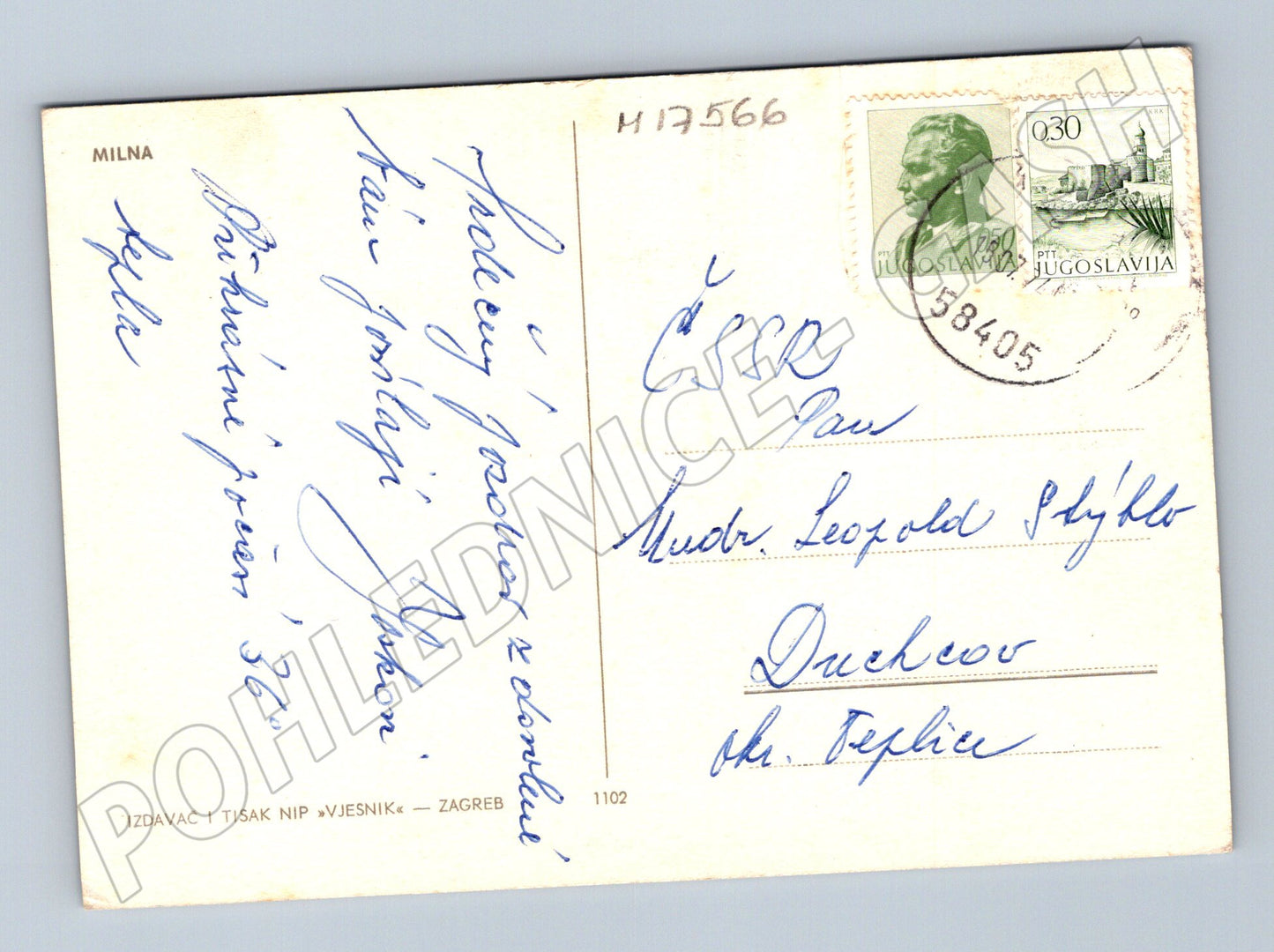 Pohlednice Milna Jugoslávie více záběrů 70 léta (M17566)