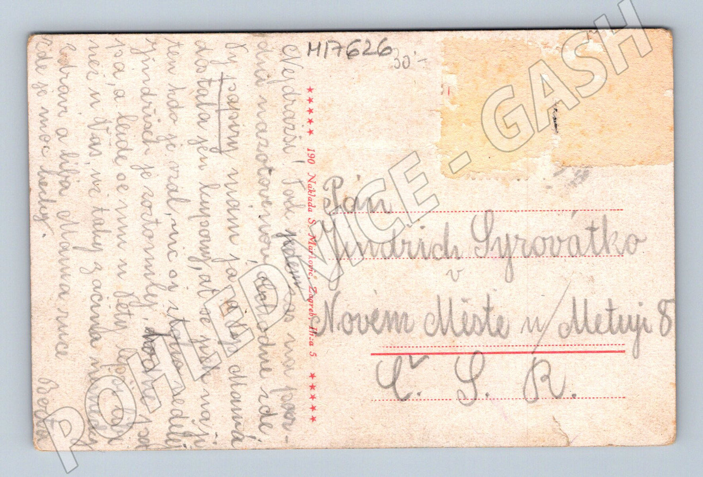 Pohlednice Záhřeb Chorvatsko barevná cca 1900 historická (M17626)