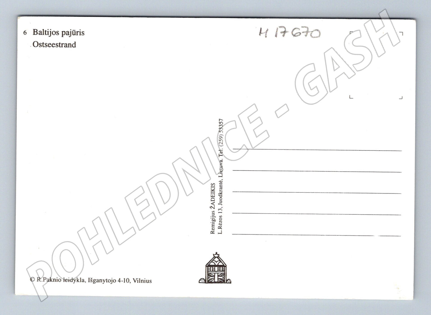 Pohlednice Litevské pobřeží Baltijos pajūris Ostseestrand (M17670)