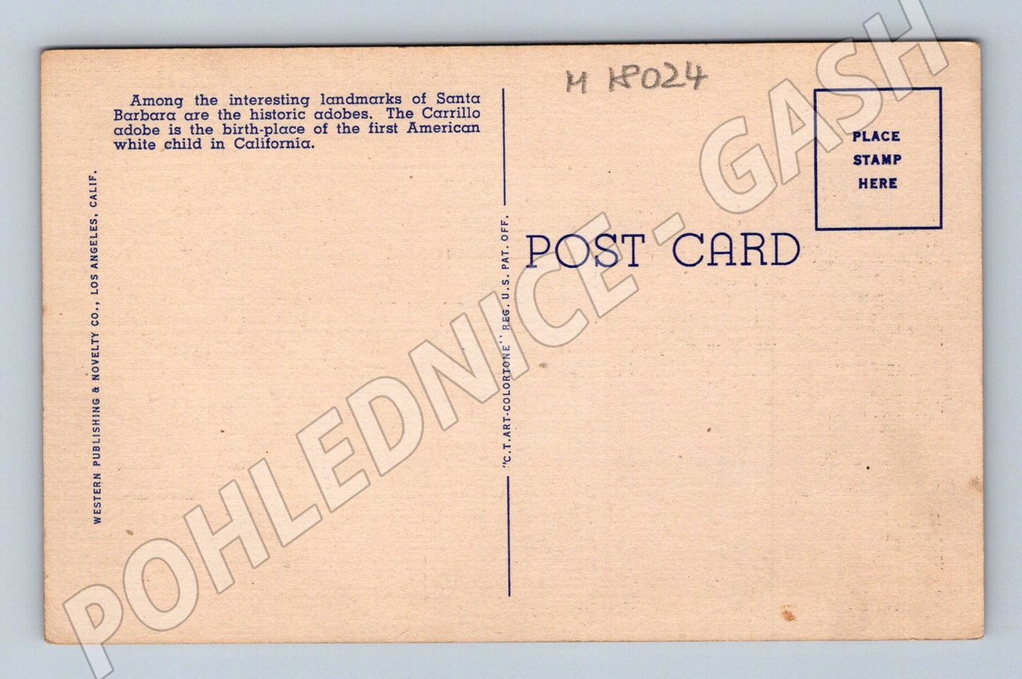 Pohlednice Santa Barbara California fontána patio (M18024)