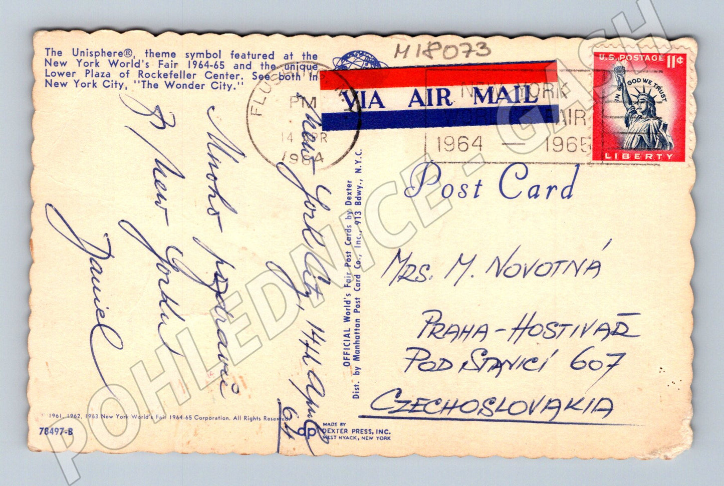 Pohlednice New York Worlds Fair 1964 1965 (M18073)