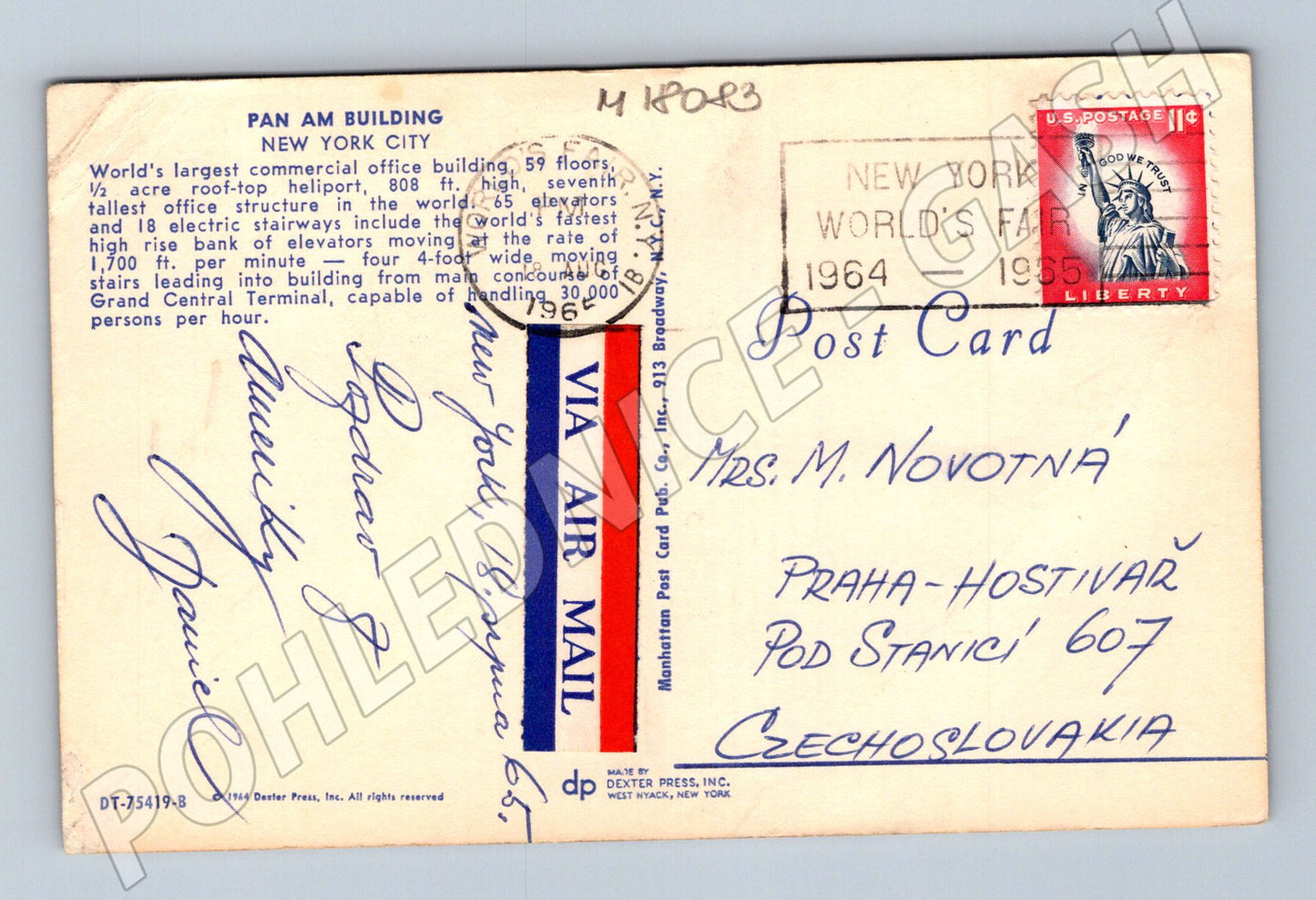 Pohlednice New York Pan Am Building 1960s (M18083)