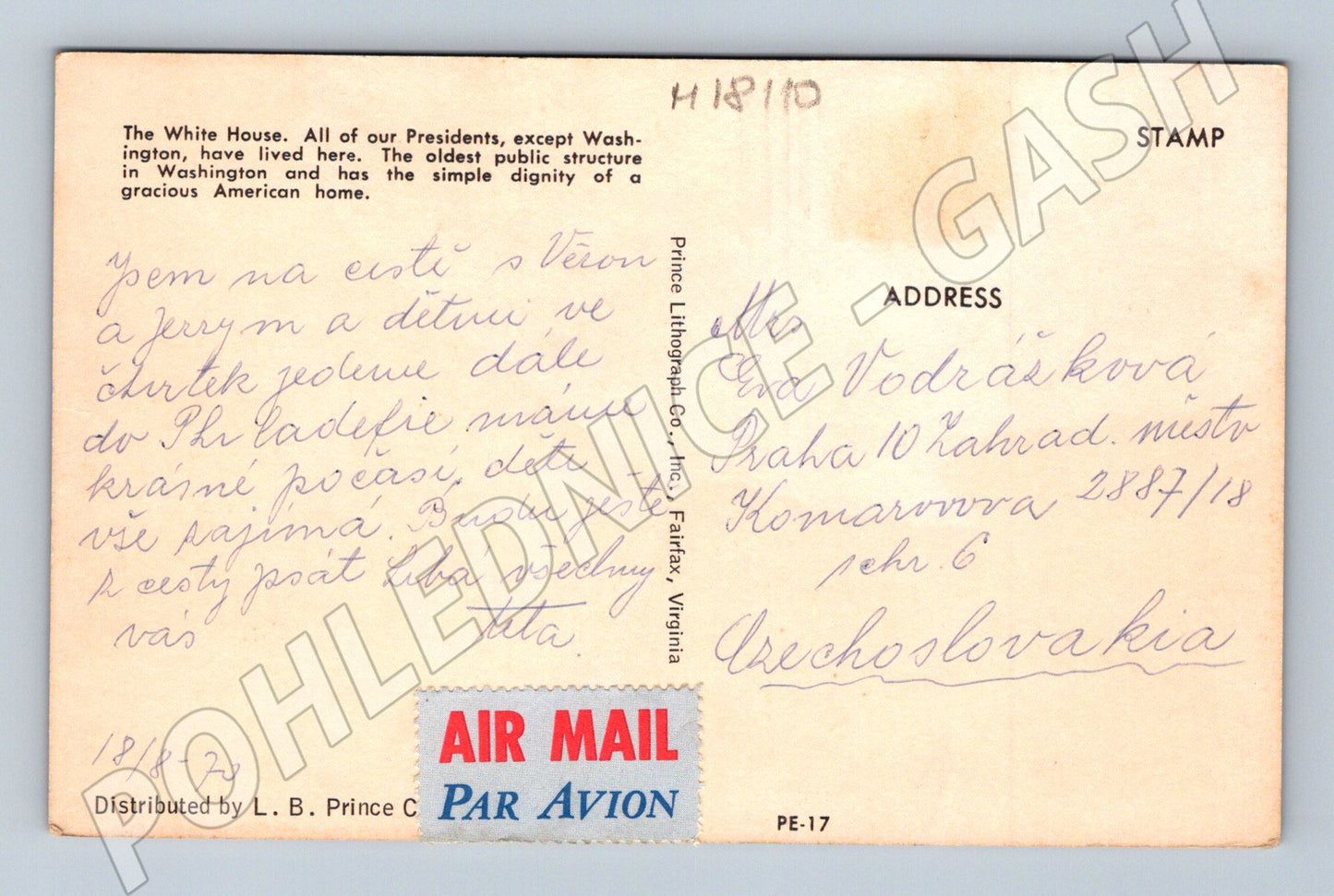 Pohlednice Bílý dům Washington DC USA (M18110)