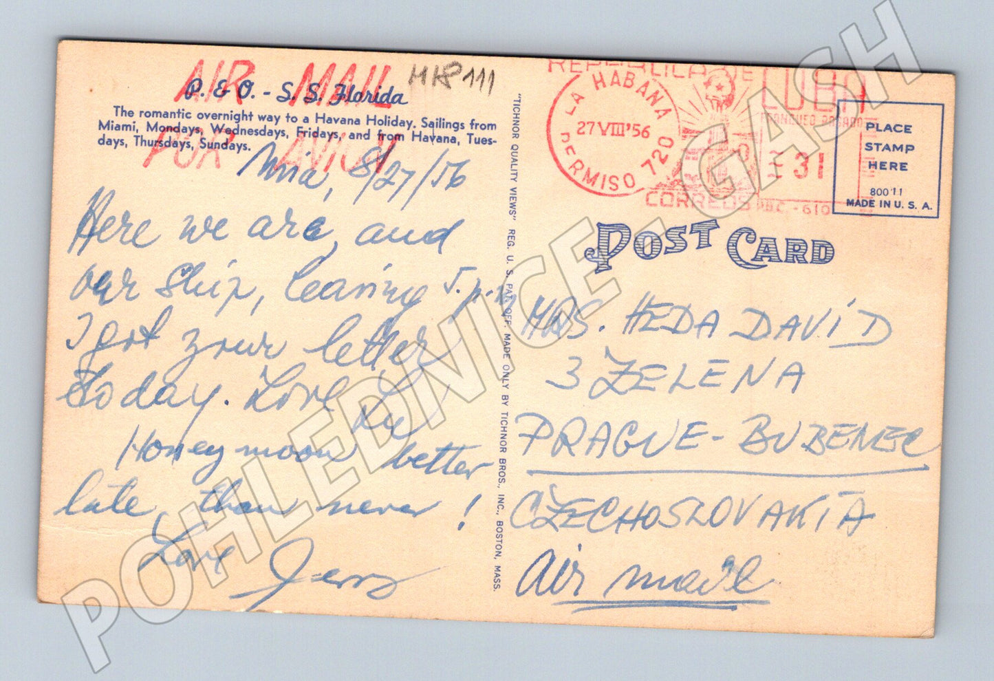 Pohlednice SS Florida Miami Havana 1956 (M18111)