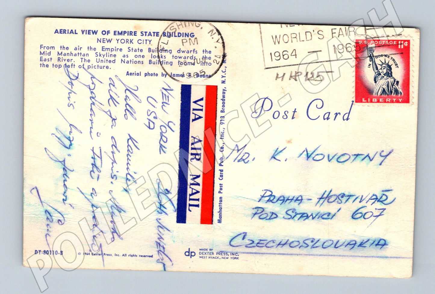 Pohlednice Empire State Building 1964 (M18125)