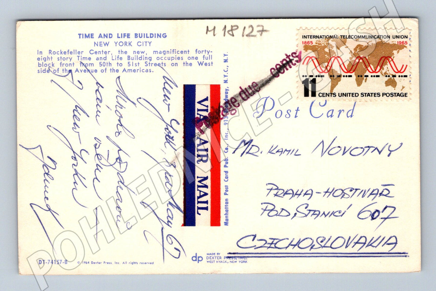 Pohlednice New York Time Life Building (M18127)