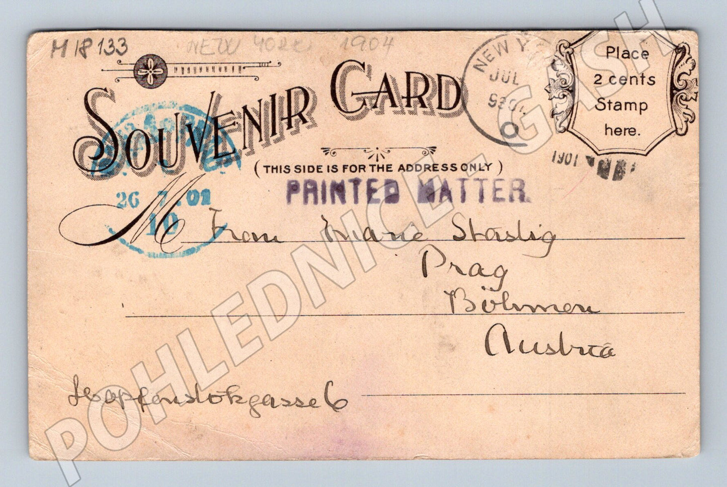 Pohlednice New York přístav Brooklyn Bridge 1904 (M18133)