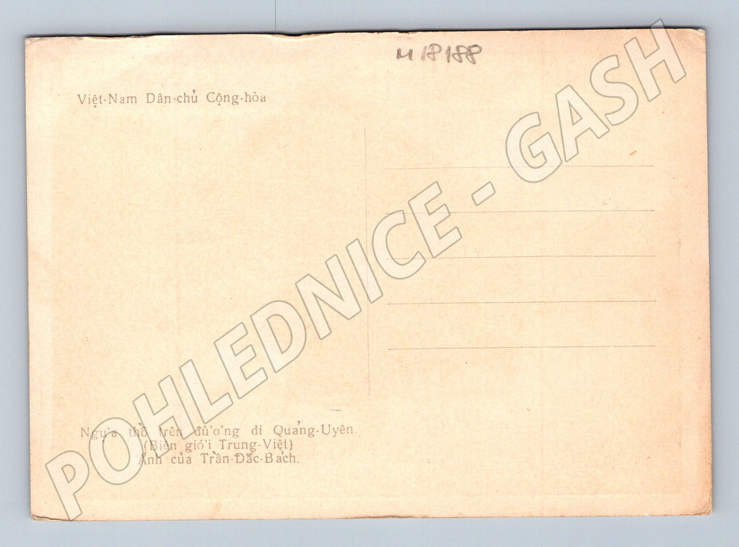 Pohlednice Vietnam karavana vozů Quảng-Uyên (M18188)