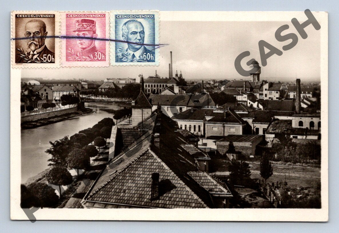 Pohlednice Břeclav celkový pohled 1946 zn (M1829)