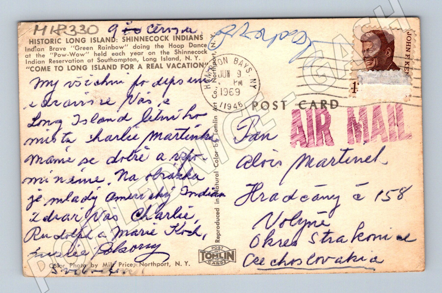 Pohlednice Long Island slavnost Shinnecock 1969 (M18330)