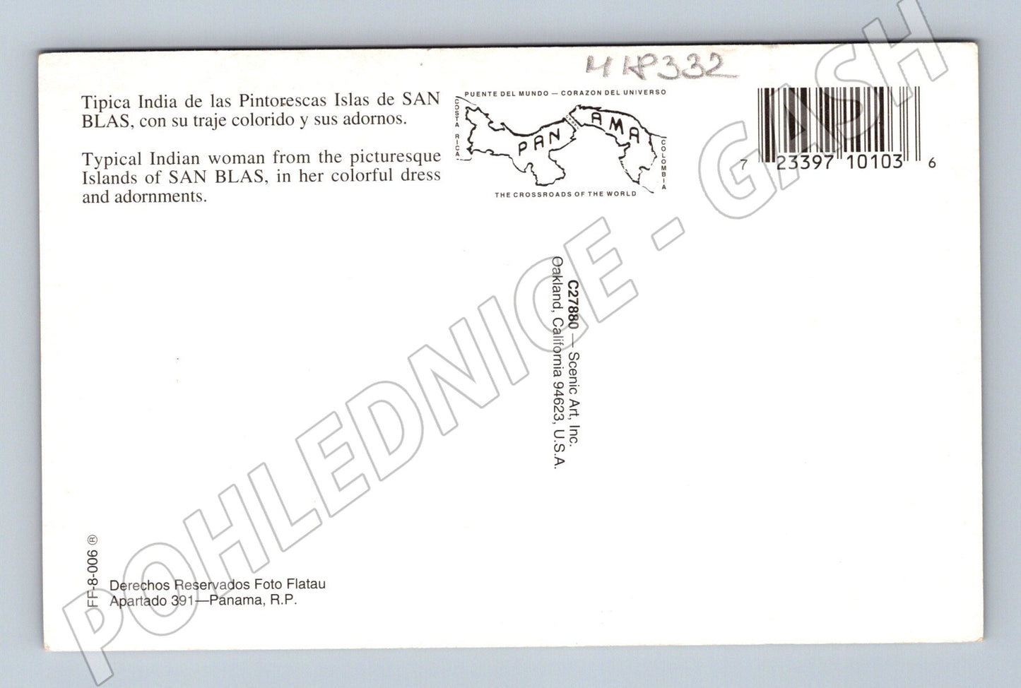 Pohlednice San Blas Panama indiánka v kroji (M18332)