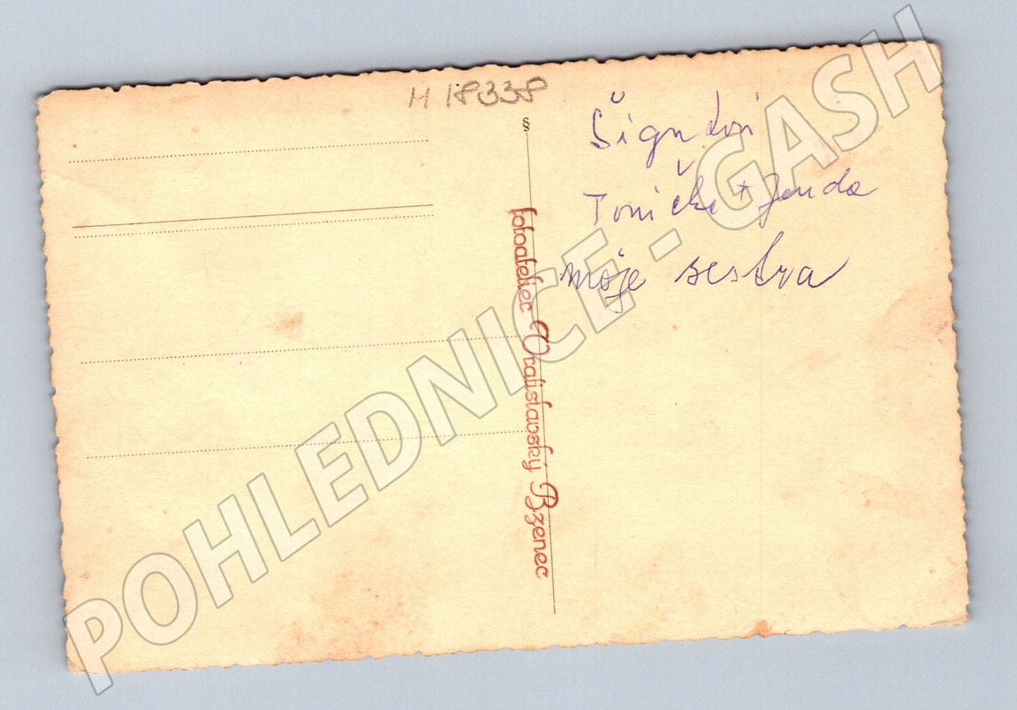 Pohlednice portrét muž a žena Bzenec (M18338)