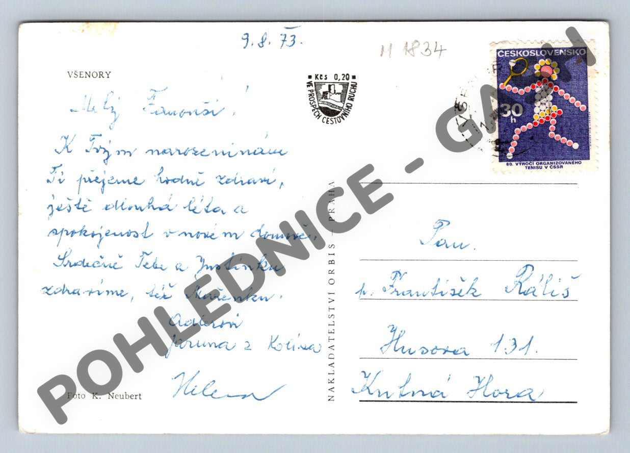 Pohlednice Všenory Orbis Neubert ČSR (M1834)