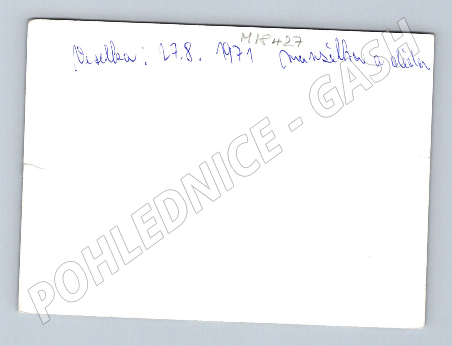 Pohlednice svatba 1971 manželka a otec (M18427)