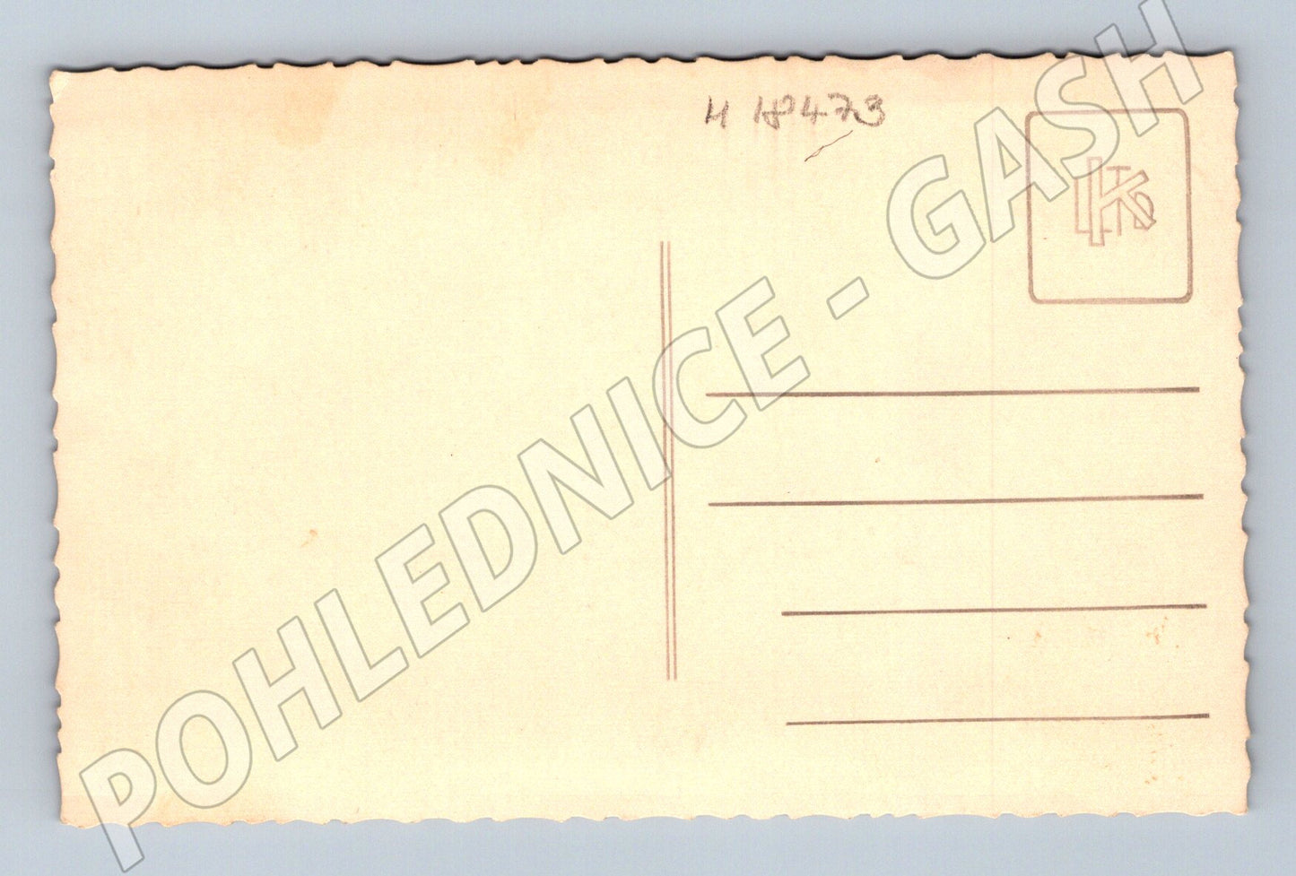 Pohlednice dítě s kufříkem vlnitý okraj (M18473)