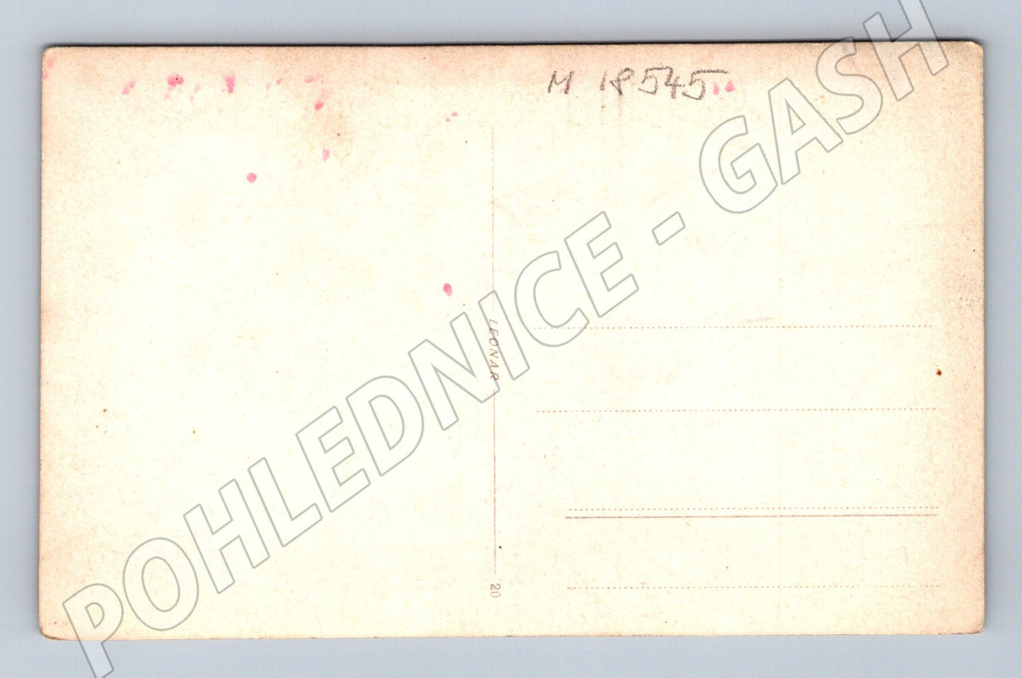 Pohlednice LEONAR portrét muž a dítě cca 1945 (M18545)