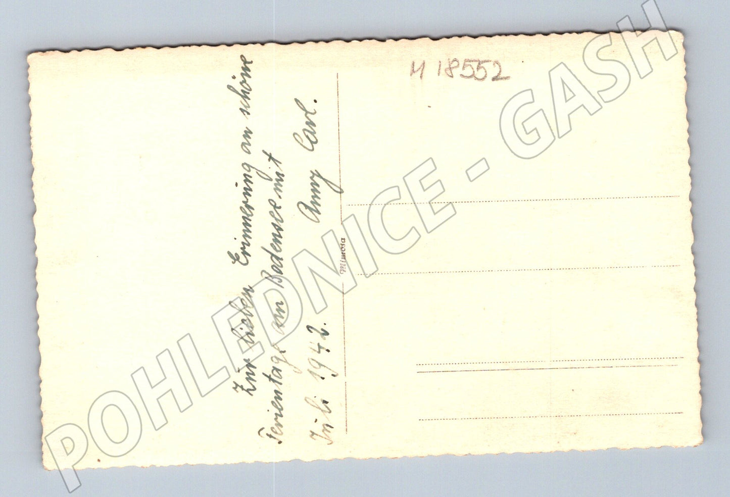 Pohlednice portrétní žena 1942 ručně psaná (M18552)