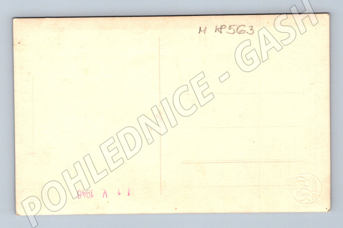 Pohlednice ateliérový portrét muže 1946 (M18563)