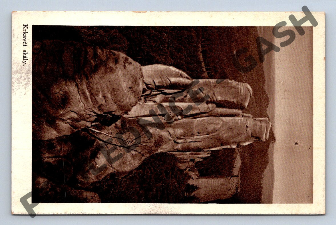 Pohlednice Český ráj Prachovské skály Krkavčí skály (M1860)