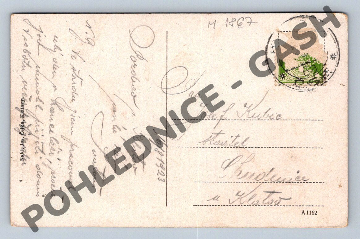 Pohlednice Klatovy barevná PP 1923 (M1867)