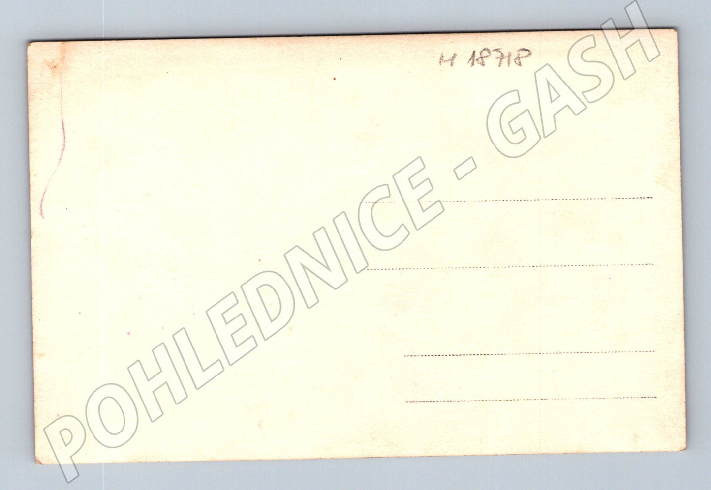 Pohlednice muž ve sněhu ČSR 1930 50 (M18718)