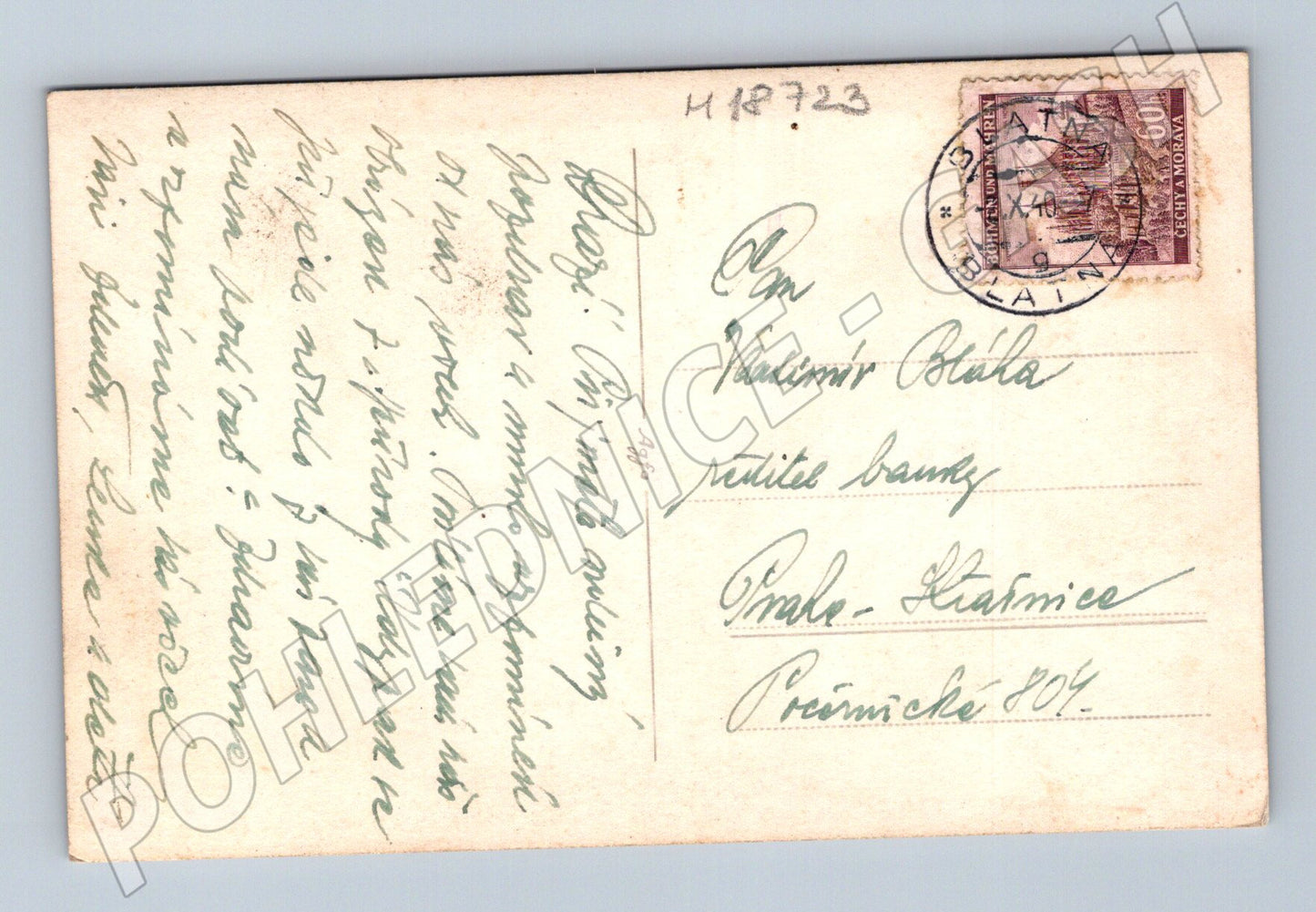 Pohlednice rodinný portrét 1949 Slatina (M18723)