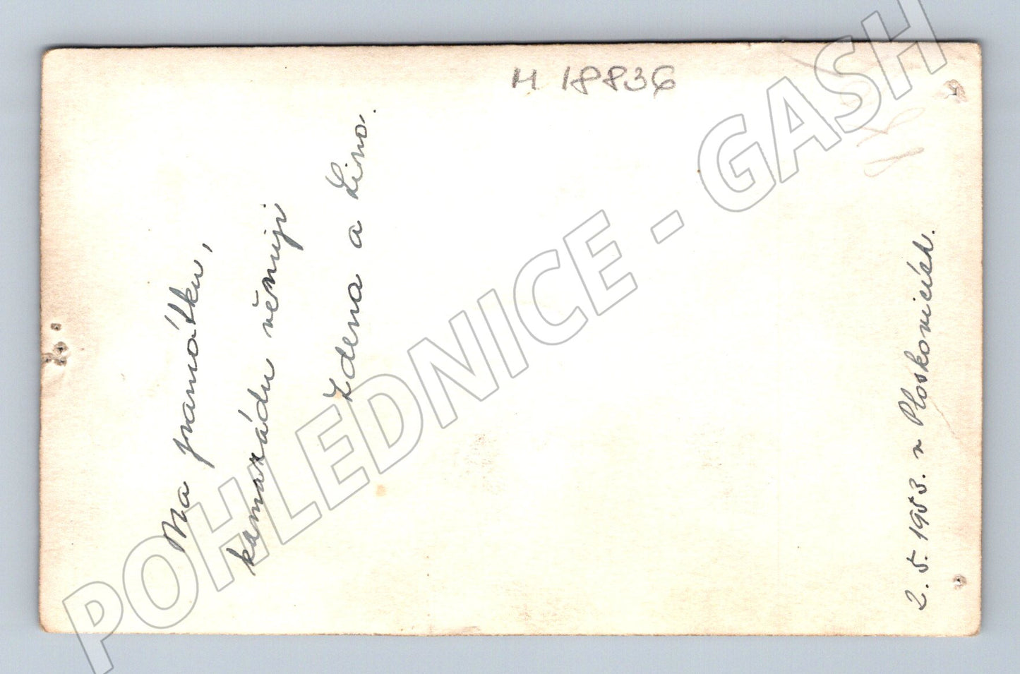 Pohlednice portrét 1953 Čelákovická (M18836)