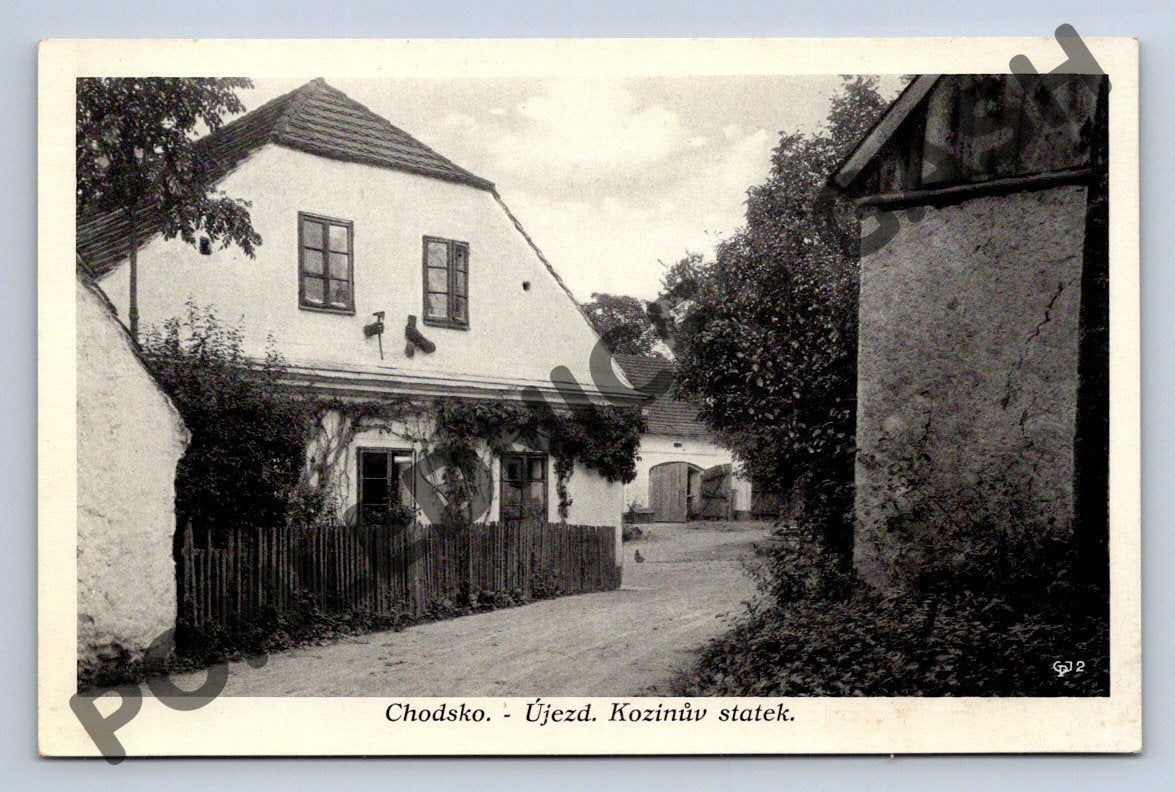 Pohlednice Chodsko Újezd Kozinův statek (M1888)