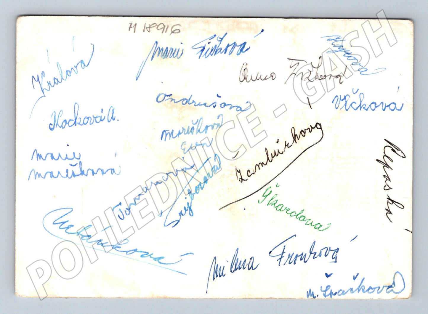 Pohlednice školní 1967 68 podpisy třídy ČSSR (M18916)