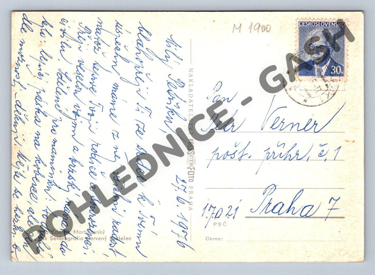 Pohlednice Česká krajina jezero zn (M1900)