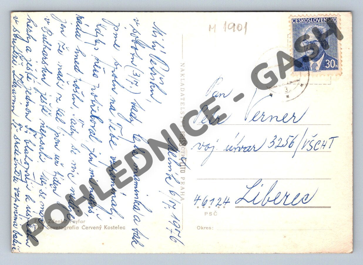 Pohlednice Česká krajina zaslaná 1970 zn (M1901)