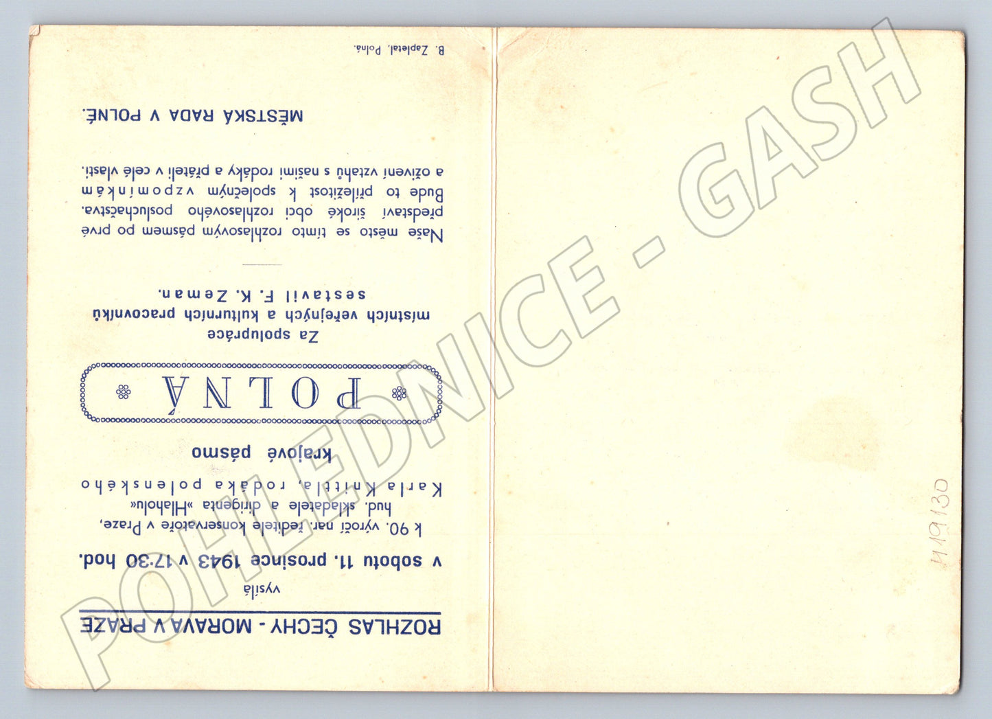 Pohlednice Polná Karla Hüblera rozvírací výročí (M19130)