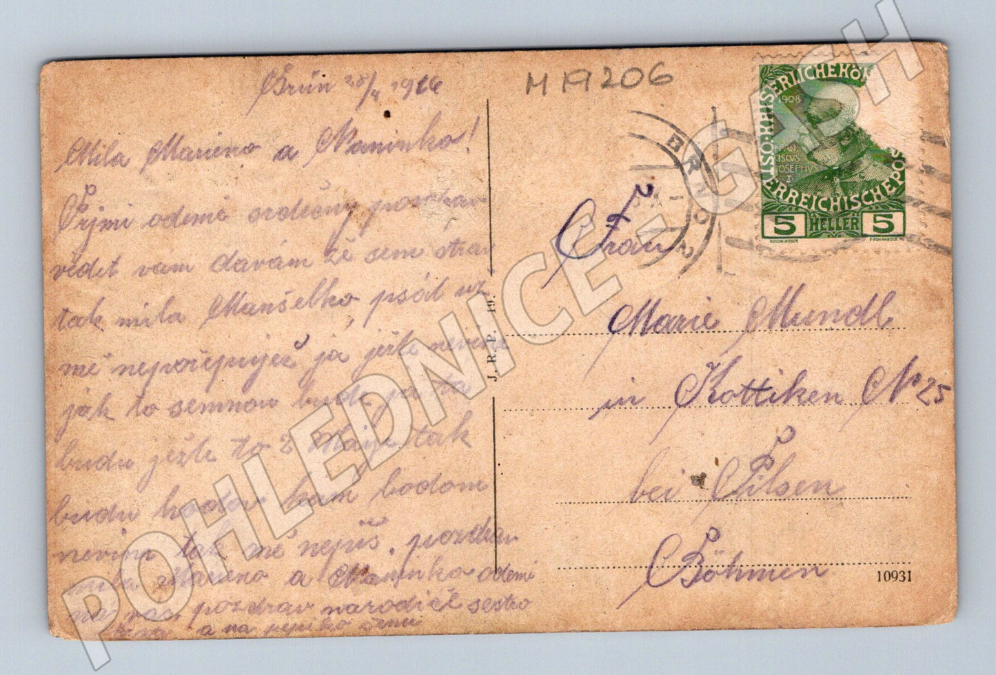 Pohlednice Brno Kaiser-Wilhelm-Platz Zelný trh 1906 (M19206)