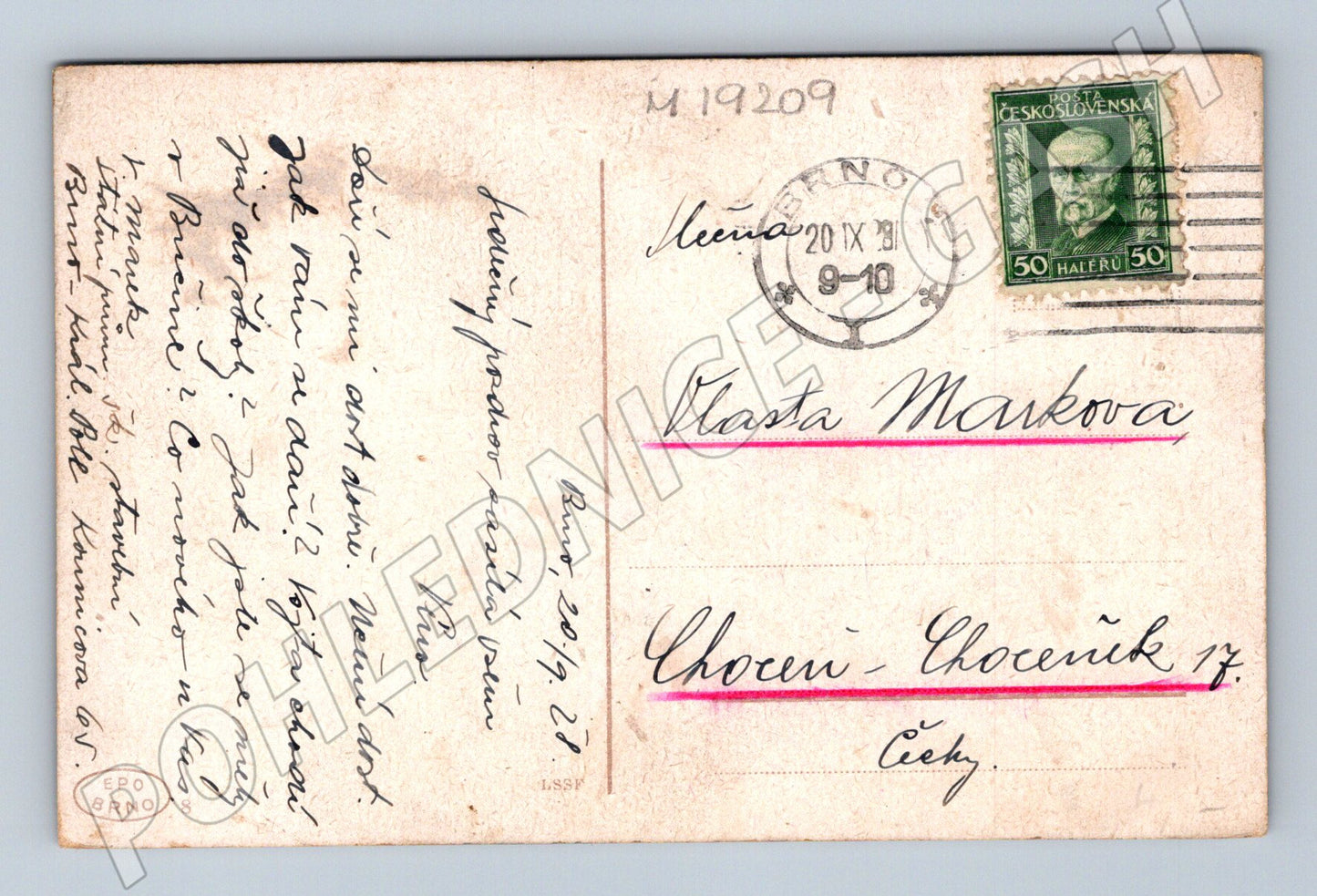 Pohlednice Brno Špilberk historická 1931 (M19209)