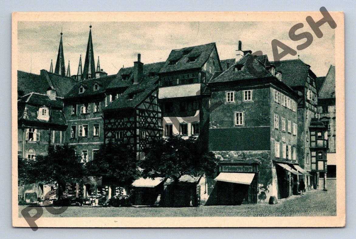 Pohlednice Cheb Eger hrázděné domy náměstí 1923 (M1923)