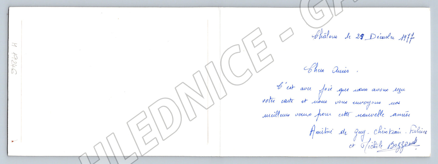 Pohlednice Chalon-sur-Saône Francie kresba věnování (M19246)