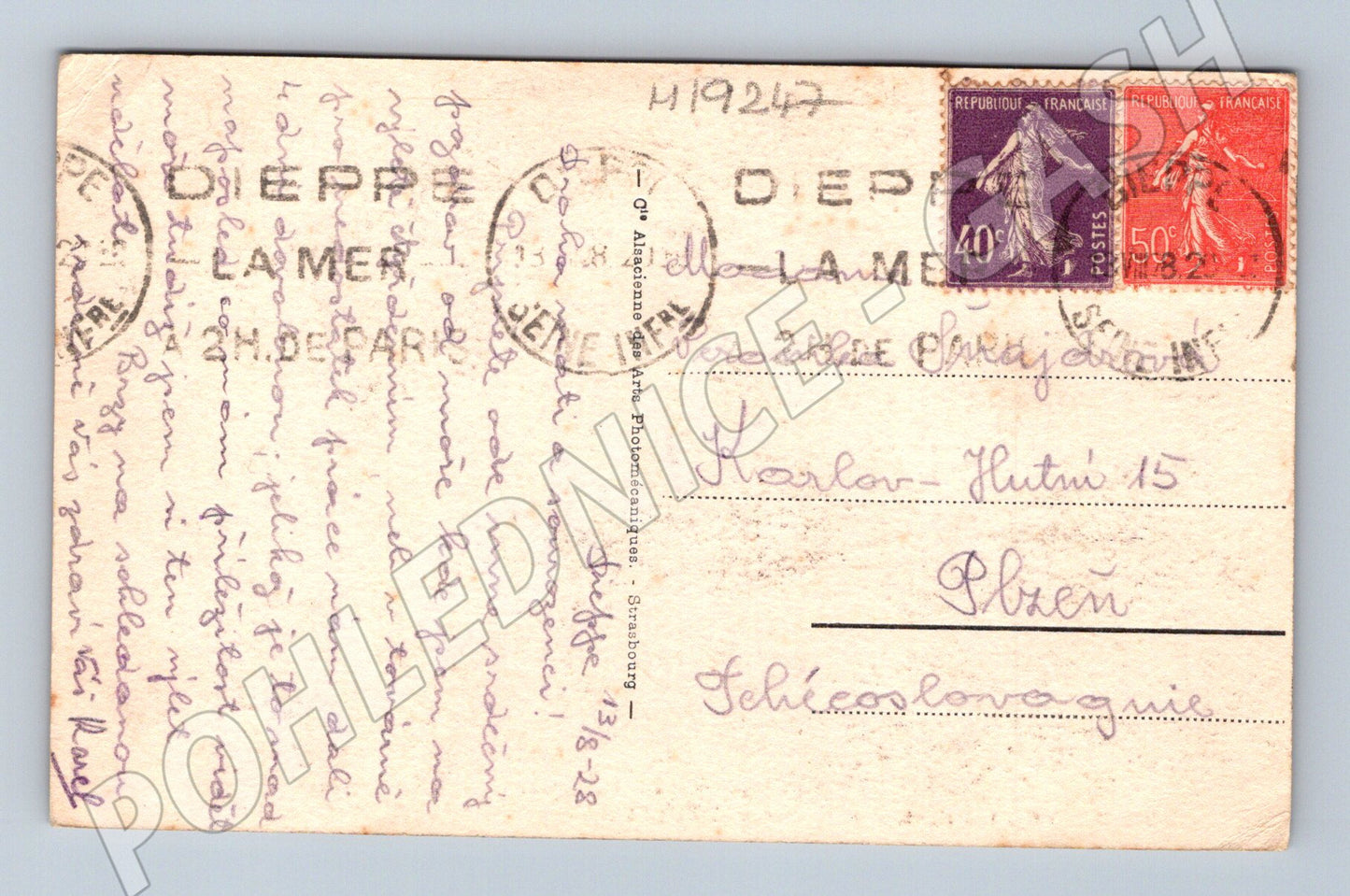 Pohlednice Dieppe útesy kasino pláž 1928 (M19247)