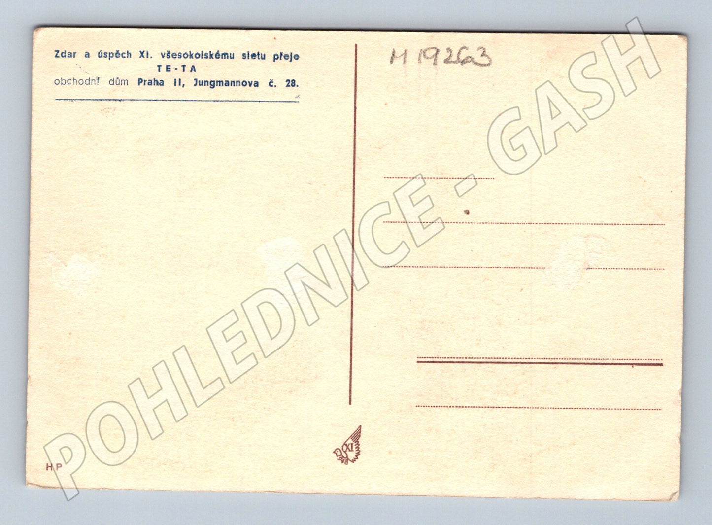 Pohlednice XI Všesokolský slet Praha (M19263)