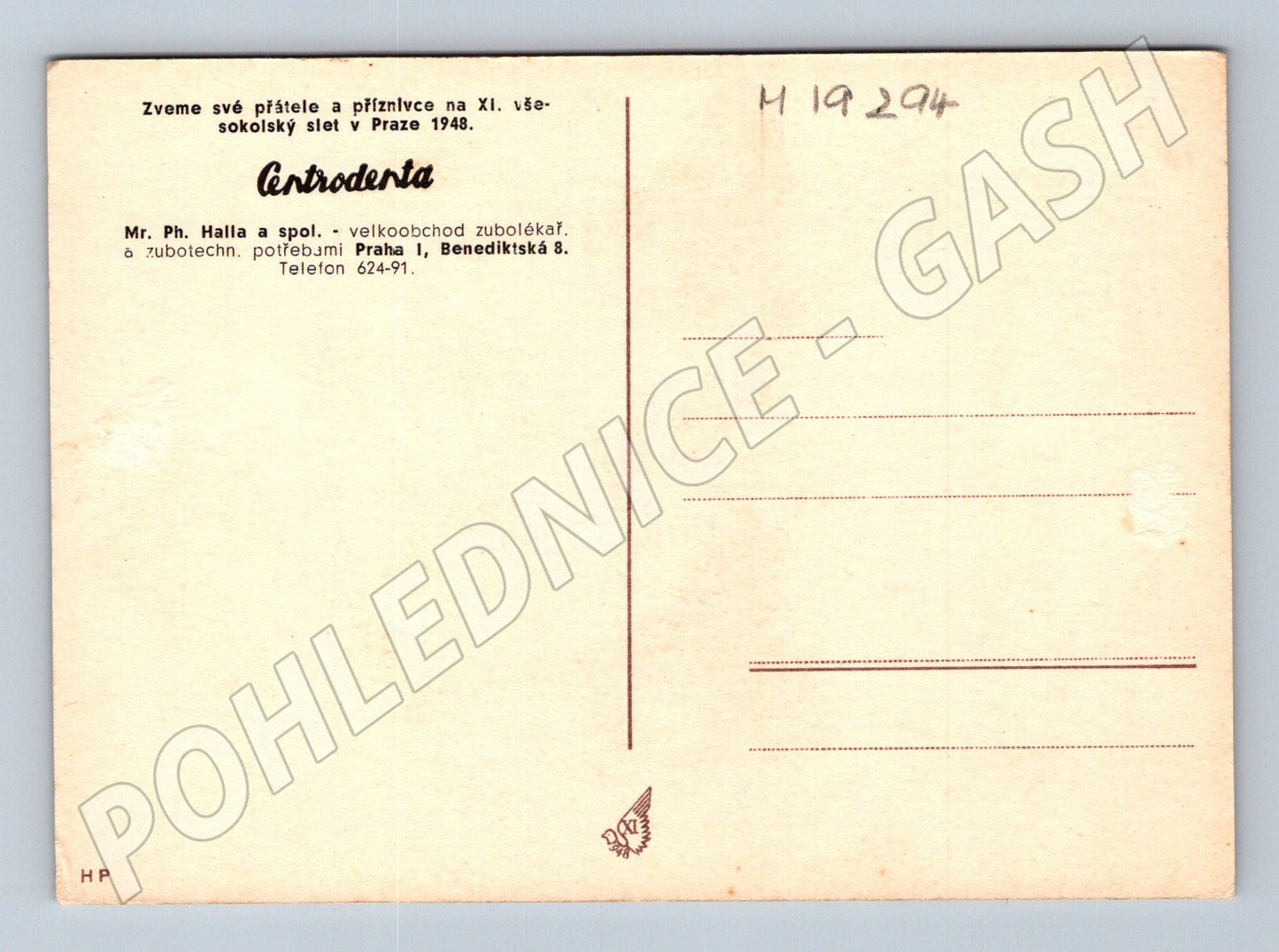 Pohlednice XI všesokolský slet Praha sokolky malý formát (M19294)