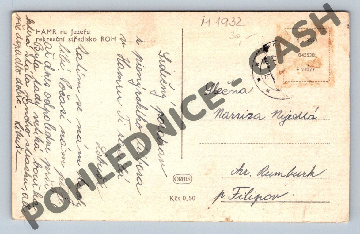 Pohlednice Hamr na Jezeře rekreační středisko ROH 1932 (M1932)