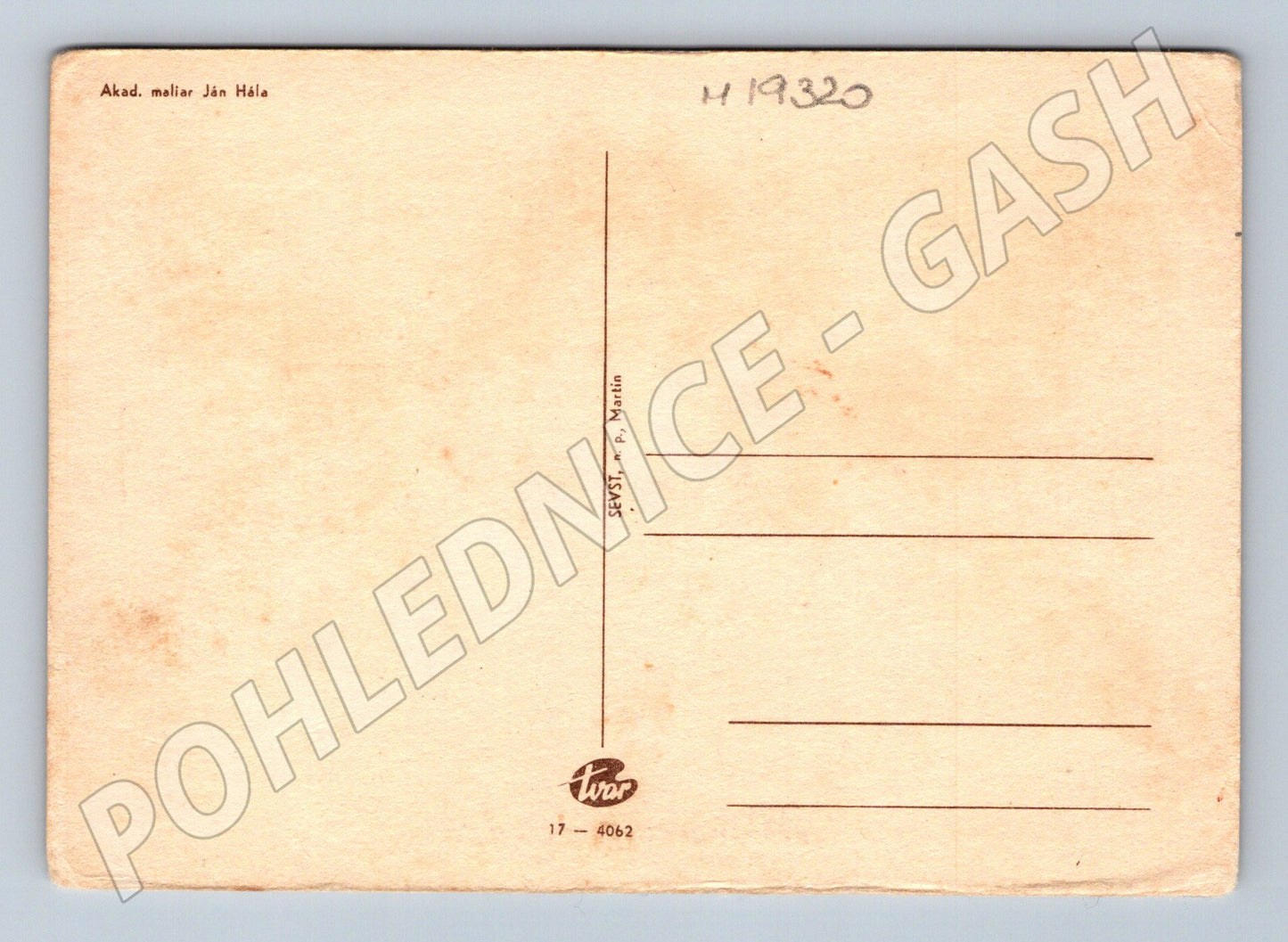 Pohlednice Velikonoční pozdrav Ján Hála slovenský venkov etno (M19320)